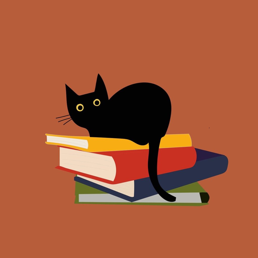 cat, books, cartoon-8415620.jpg